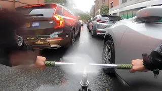 FIXED GEAR NYC | Bike messenger on a rainy day in Brooklyn, NY