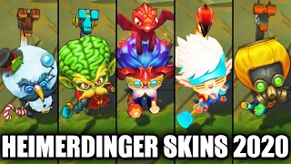 All Heimerdinger Skins Spotlight 2020 (League of Legends)