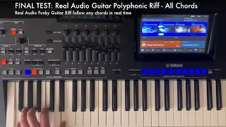 Yamaha Genos - Real Audio Guitar Polyphonic Riff - All Chords - Final Test (Real Funky Guitar)