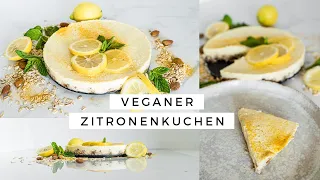 Gesunder ZITRONENKUCHEN ohne Backen 🍰 Ohne Zucker, glutenfrei und VEGAN