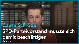 Causa Schröder: Reporterin Jeanette Klag zur Tagung des SPD-Parteivorstands am 03.03.22