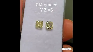 GIA graded Y-Z Light Canary Natural Diamonds R10640