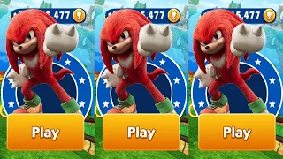Sonic Dash - Movie Knuckles Unlocked and Fully Upgraded - All Characters Unlocked - Run Gameplay