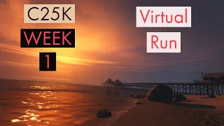 Couch to 5k week 1 (no audio) | Treadmill running scenery