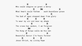 Living Hope (CAPO 1) guitar chords - Phil Wickham