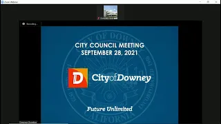 Downey City Council Meeting - 2021, September 28