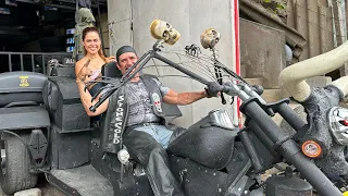 Nicaragüense fabrica MOTO CEGUA con sus propias manos