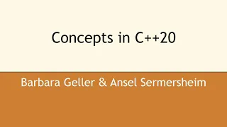 Concepts in C++20