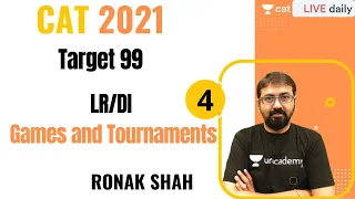 LR DI for CAT 2021 | Games and Tournaments - IV | Ronak Shah | Target 99