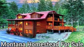 Montana Log Cabins For Sale | Mountain Homestead | 5.5 acres | Montana Land For Sale