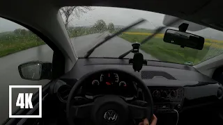 Driving In The Rain / 4K / No Music, No Talking