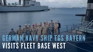 German Navy ship FGS Bayern visits Fleet Base West