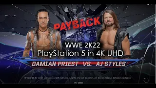 WWE 2K22 - Damian Priest vs AJ Styles - PS5Share 4K UHD