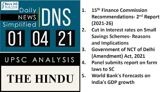 THE HINDU Analysis, 01 April 2021 (Daily Current Affairs for UPSC IAS) – DNS