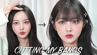 Easy full bangs! Tips for self cutting soft-full bangs✂️ SSAP Possible even for clumsy people💩