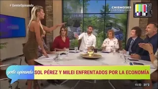 Sol Perez se retira del programa tras cruzarse con Milei- 18/02/19