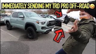 IMMEDIATELY OFF-ROADING MY NEW 2021 LUNAR ROCK TRD PRO TOYOTA TACOMA RIGHT FROM THE DEALER