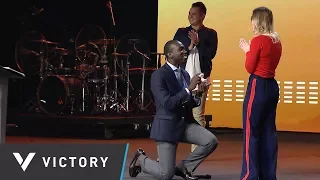BEST PROPOSAL EVER FROM STAGE (SHE DIDN'T SEE IT COMING)