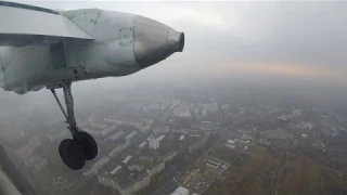 Motor Sich An-24 landing in foggy Kyiv