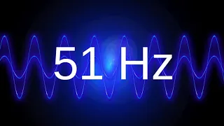 51 Hz clean pure sine wave BASS TEST TONE frequency