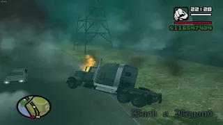 [GTA SA] A random plane crashed into me while driving on highway and listening the top gear radio