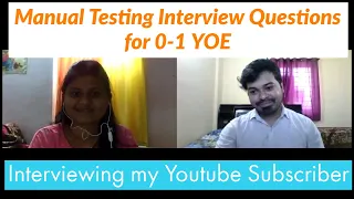Software Testing Mock Interview For Fresher Students | Manual Testing | Software Testing Interview