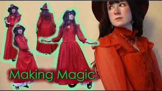 I Made A Tudor Inspired Witch Costume & TRANSFORMED Into A Red Witch For Halloween #whimsicalwitches