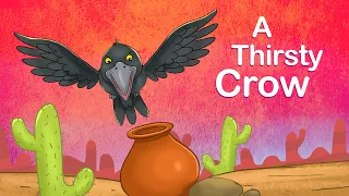 A Thirsty Crow English Moral Story || Animated Moral Story | Fairy tales | English Stories