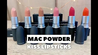 NEW MAC Powder Kiss Lipsticks: Lip Swatches & Overview