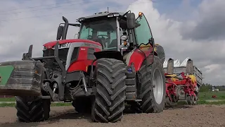 Pierwsi w okolicy|Siew kukurydzy na GPS z Ur lendzion w Gr Rumianek| Massey Ferguson 7s & Vaderstad