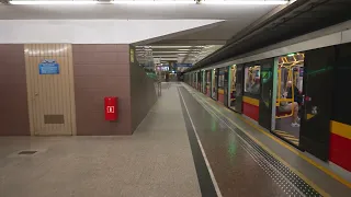 Poland, Warsaw, Metro ride from Służew to Wilanowska