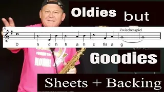 Best of ALTO Sax Oldies 🎷 Solo with Backingtrack Sheets Partitura