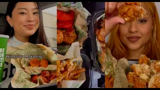 Wingstop mukbang compilation on tiktok pt1 |#mukbang #asmr #eating #tiktok #wingstop