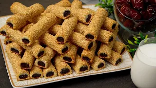 Sesame sticks with dates without butter or ghee in the blender, it will melt in your mouth