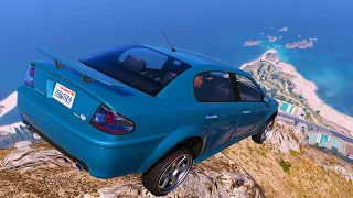 Crash Testing Old Sedans From Mt Chiliad! - GTA 5 Compilation