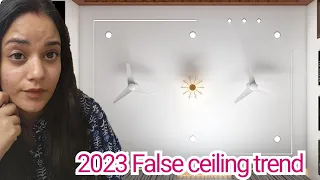 2023 trendy false ceiling designs, 2023 ceiling design with two fans