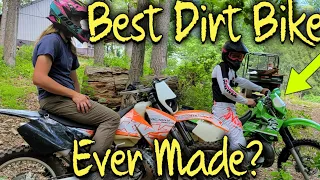 Best Dirt Bike Ever Made!  Kawasaki Kdx220? Ktm Exc200? Riding awesome single track!!