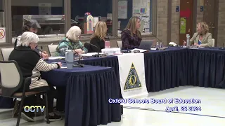 Oxford Schools Board of Education Meeting: April,  23 2024