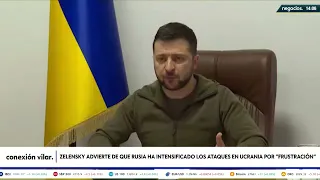 Zelensky advierte de que Rusia ha intensificado los ataques en Ucrania por “frustración”