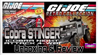 cXc G.I. Joe Retro Collection COBRA STINGER (Cobra Night Attack 4-WD) w/ Officer • Unboxing & Review