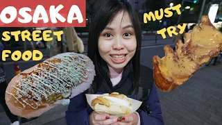 INCREDIBLE OSAKA Street Food Tour - 8 Must Try JAPAN Street Food in Osaka Dotonbori