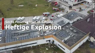 Heftige Explosion bei Bäckerei- und Konditoreibetrieb im Ortszentrum von Hartkirchen