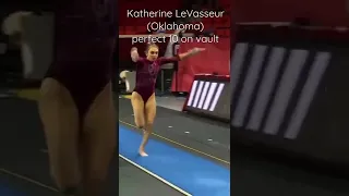 Katherine LeVasseur gets a perfect 10 on vault! Let me know which gymnast I should feature next!