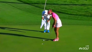 Lexi Thompson BREAKING RULES again.  MOVES BALL ALMOST 2 INCHES