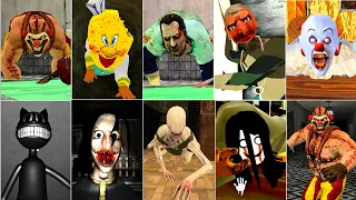 Crawling Jumpscares Battle #5 - SpongeBob Ice Scream - Scary Hospital 3d - The Twins Granny 2 - More