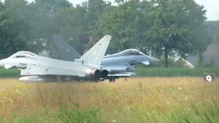01-07-'22, Vlgb Volkel  Departure  2 Duitse Eurofighter's Typhoon. 😲😲😮🙄🤩🤩        😉😉