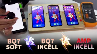 The comparison of OLED, INCELL LCD and AMP INCELL iPhone X Screen