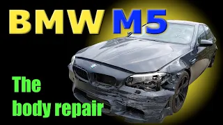 BMW M5. F10.  Body repair. Ремонт кузова.