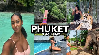 PHUKET, THAILAND TRAVEL VLOG 2023 (Elephants, Tigers, Phi Phi Islands, Massages, and more :)