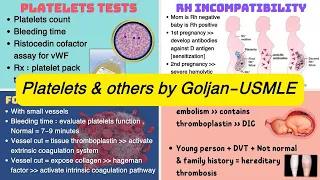 USMLE Platelets & others - by Goljan the best